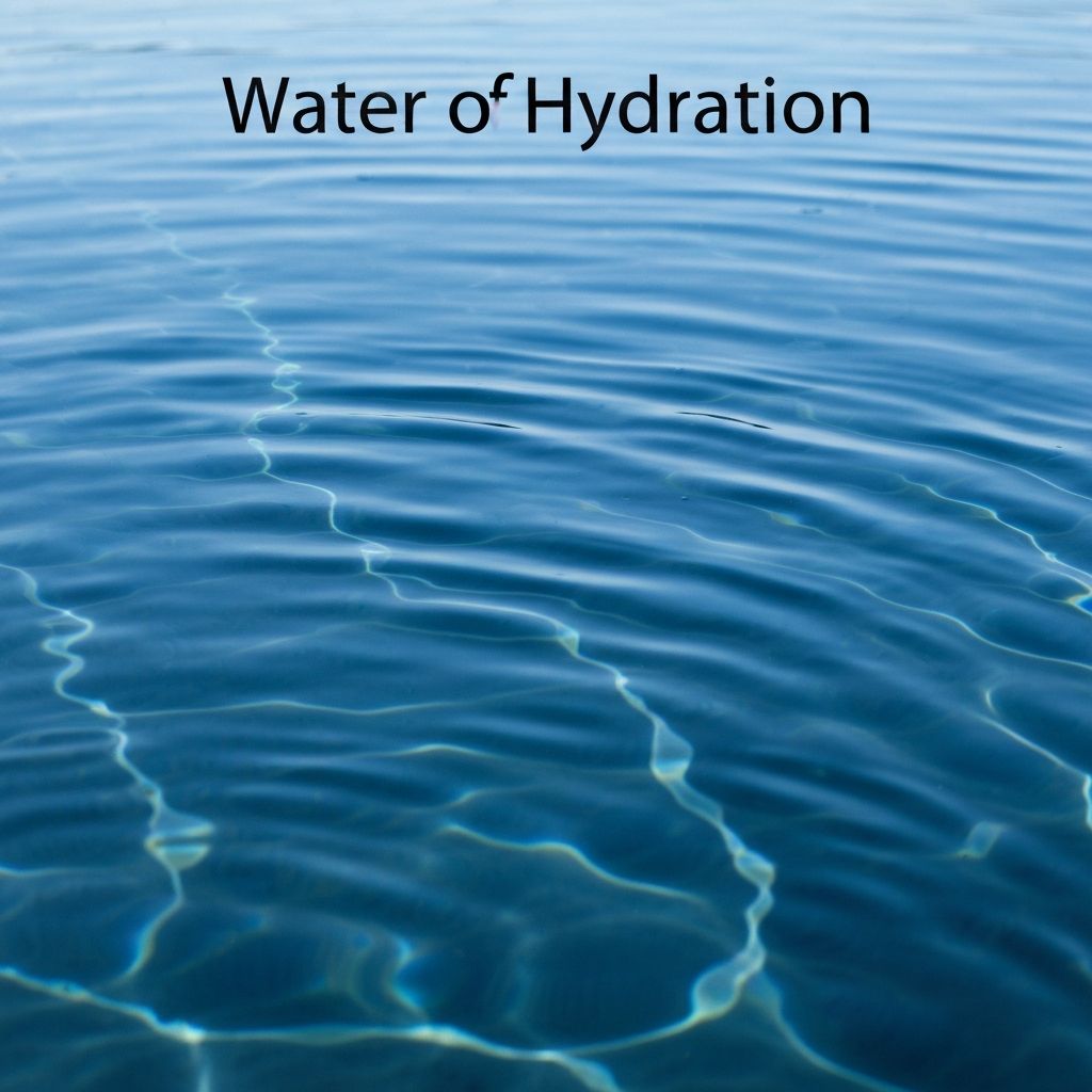 Wasser und Hydratationskonzept mit ruhiger, wissenschaftlicher Atmosphäre